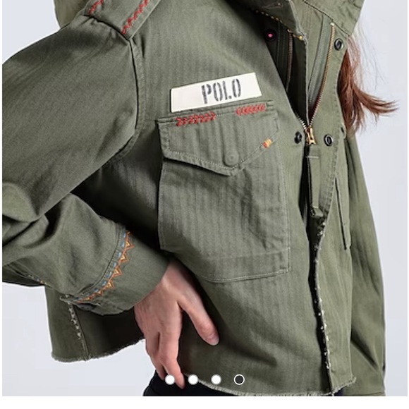 POLO RALPH LAUREN BOXY FIT DESTROYED-HEM FIELD JACKET s - Picture 5 of 7